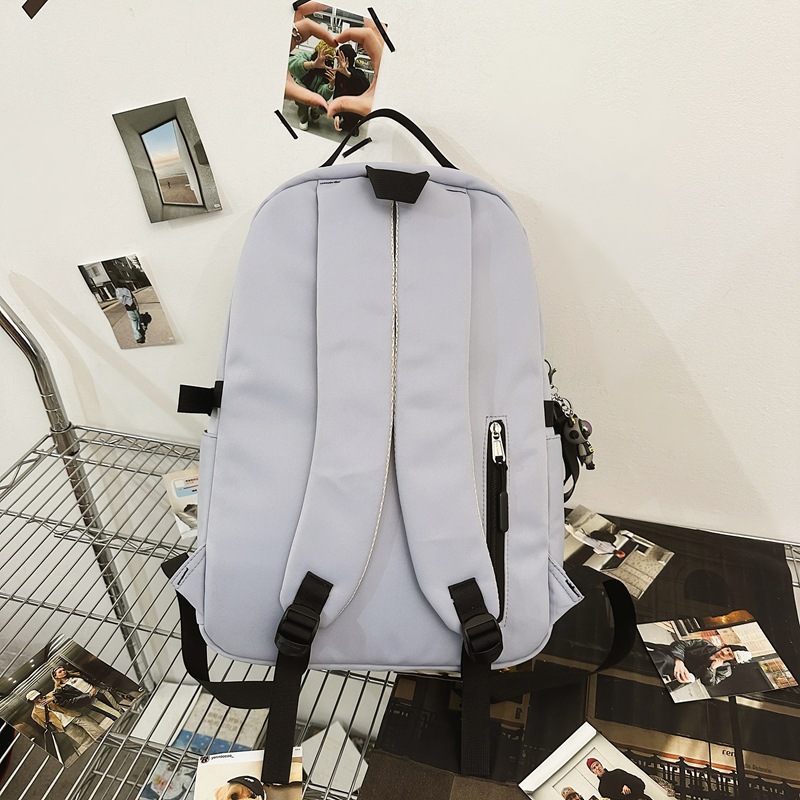 New foreign trade schoolbag for men, 2025 Korean version, ins cool workwear style, sturdy and durable backpack for junior and senior high school students Specification drawing