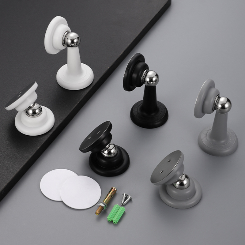 Non-perforated plastic steel door suction, household silicone strong magnetic silent door suction, door bump anti-collision door, wall suction, floor resistance door absorber Application Scenario
