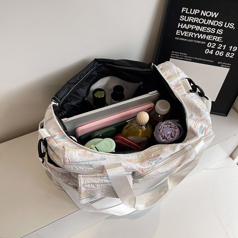 New large-capacity travel bag, lightweight hand-held dry and wet separation sports and fitness bag, independent shoe compartment storage luggage bag Specification drawing