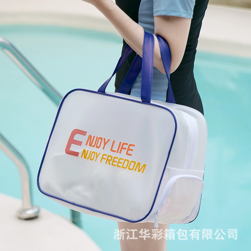 Wholesale manufacturer of swimming bags with dry and wet separation, large-capacity hand-held toiletry bags, waterproof portable bathing and fitness storage bags full figure