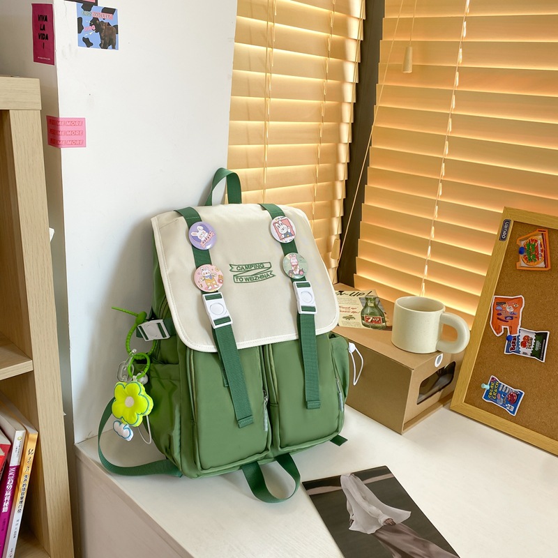 Double-shoulder Japanese-style girl's schoolbag 2025 New style Korean version, cute and soft girl's backpack for junior high school students details Picture