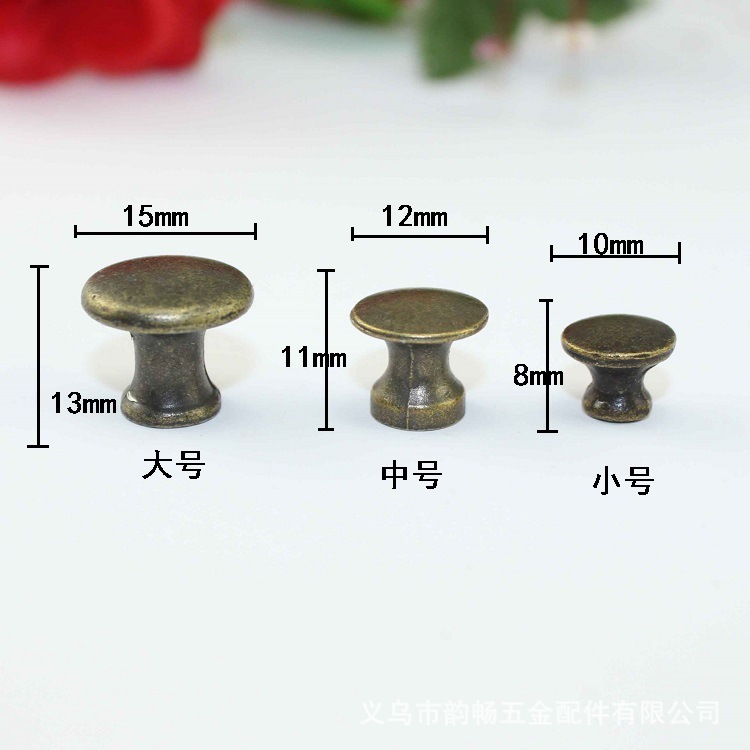 Three types of antique-style single-hole small handles, zinc alloy small handles, home decoration hardware accessories, furniture handles, mini single-hole full figure