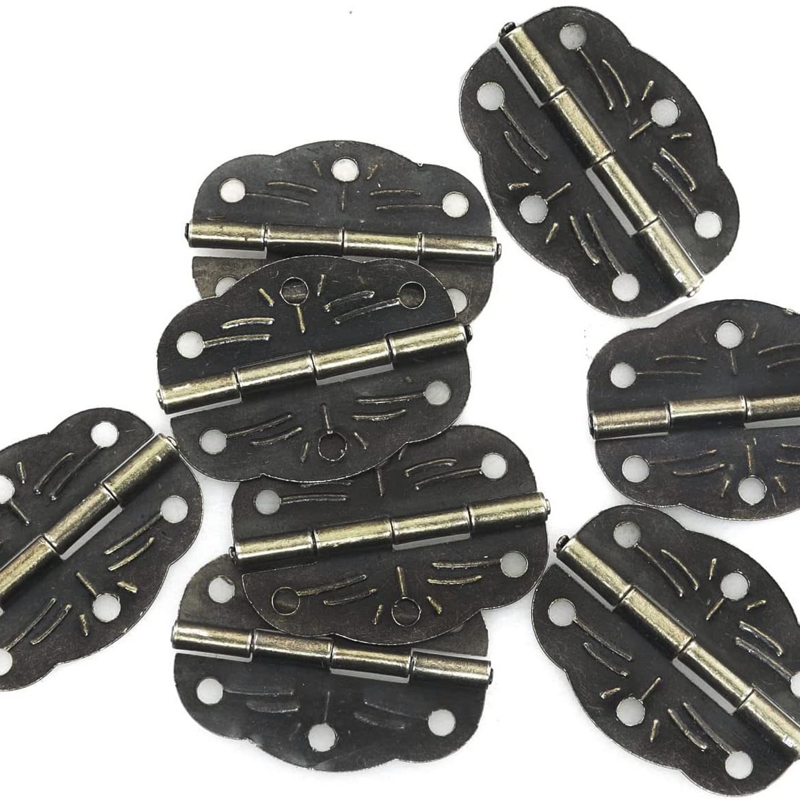 30*22MM antique hinge, tin sheet printed small hinge, wooden box gift box hinge, 6-hole small hinge hinge details Picture