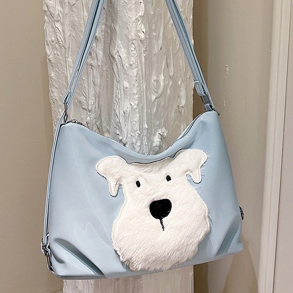 Casual Bear ins underarm small bag, simple backpack, school-style commuter shoulder bag, tote bag, Korean version single-shoulder bag details Picture
