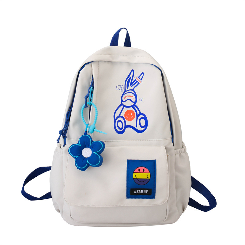 Wholesale of new cute cartoon schoolbags for middle school students, Korean version of simple schoolbags for college birthdays Item Picture