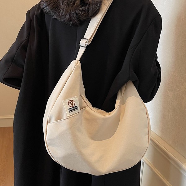 New casual single-shoulder bag, cross-border, cool and versatile, high appearance level crossbody bag, simple and fashionable for women, Japanese-style dumpling bag details Picture