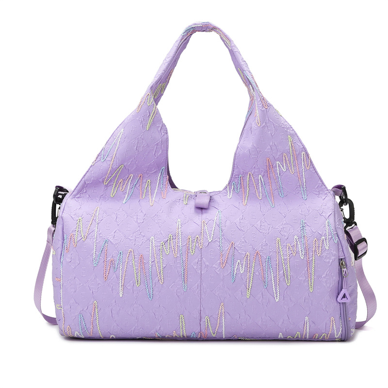 Fashionable and lightweight women's yoga bag, multi-functional Korean-style stylish travel bag, dry and wet separated independent shoe compartment luggage bag Item Picture