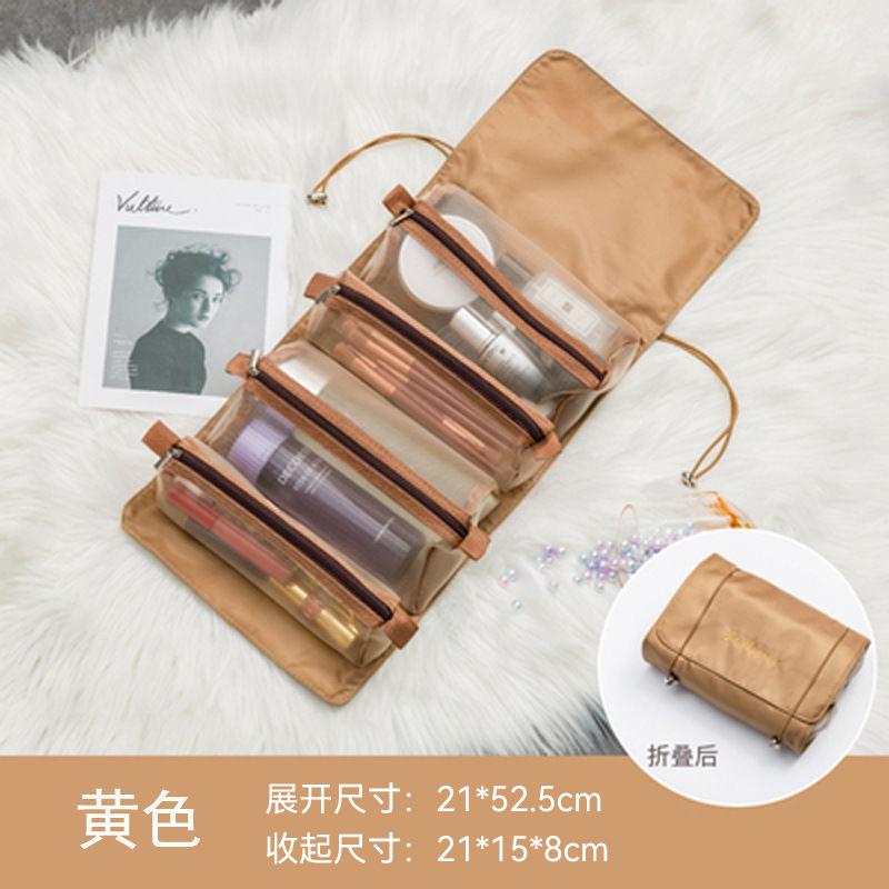 Detachable four-in-one makeup bag, multi-functional and simple travel portable folding travel cosmetics storage toiletry bag details Picture