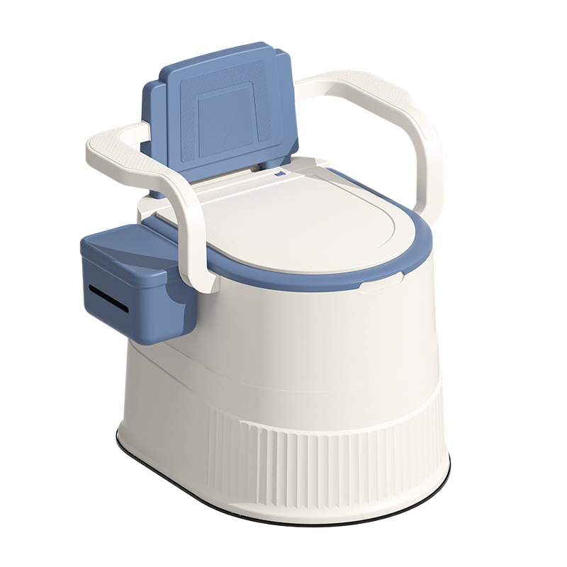 Portable urine bucket toilet, household sitting chair, bedroom urinal bucket toilet, mobile toilet for pregnant women and the elderly Item Picture