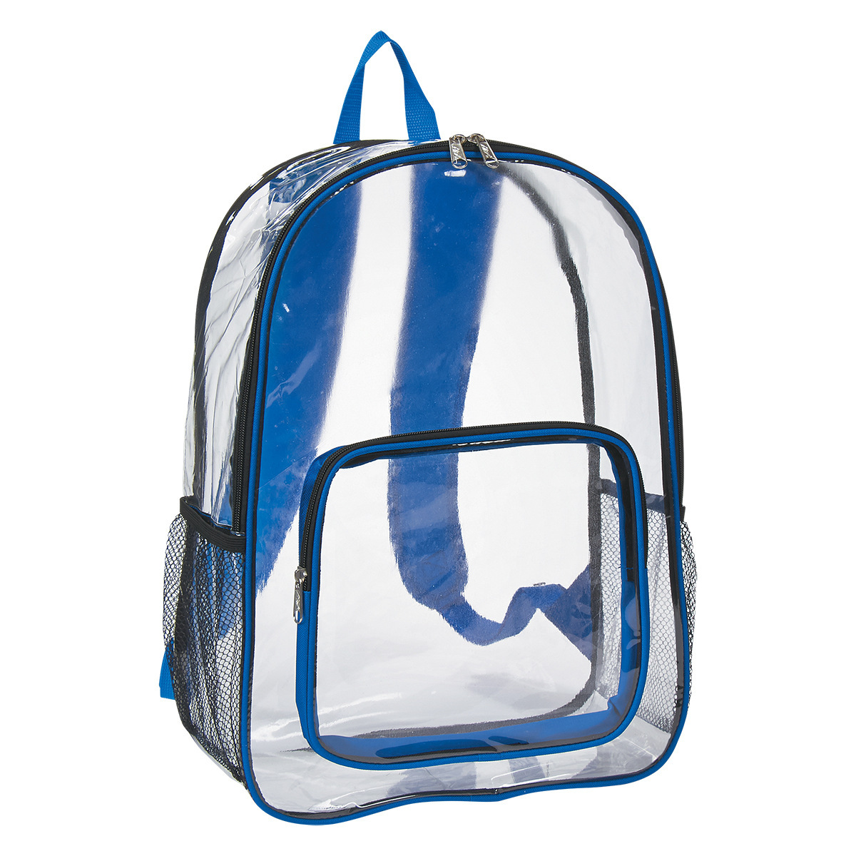 Cross-border PVC transparent square backpack, male and female hand-held student schoolbag, available in multiple colors and customizable logo details Picture