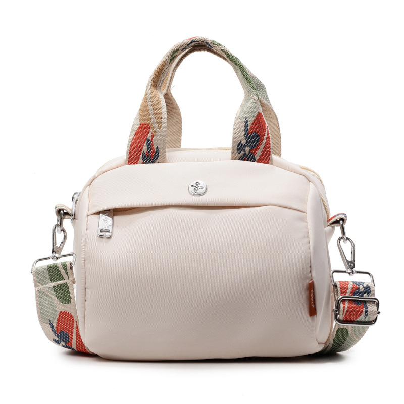 Fashionable, sweet, high-quality canvas bag, crossbody bag, solid color, thickened, sturdy and durable, small square commuting bag Item Picture