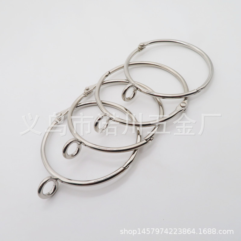 In-stock open Roman ring movable curtain hanging ring Roman rod circle can open and close curtain ring accessories with tensile force details Picture