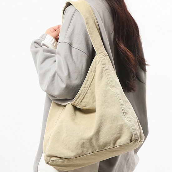 European and American retro casual 2025 spring women's single-shoulder hand-held cotton, linen and canvas large capacity solid color casual women's bag Specification drawing