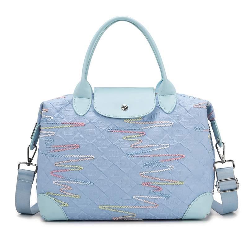 New fashionable and versatile yoga and fitness bag, women's single-shoulder canvas short-distance travel bag, outdoor portable hand-held mommy bag Item Picture