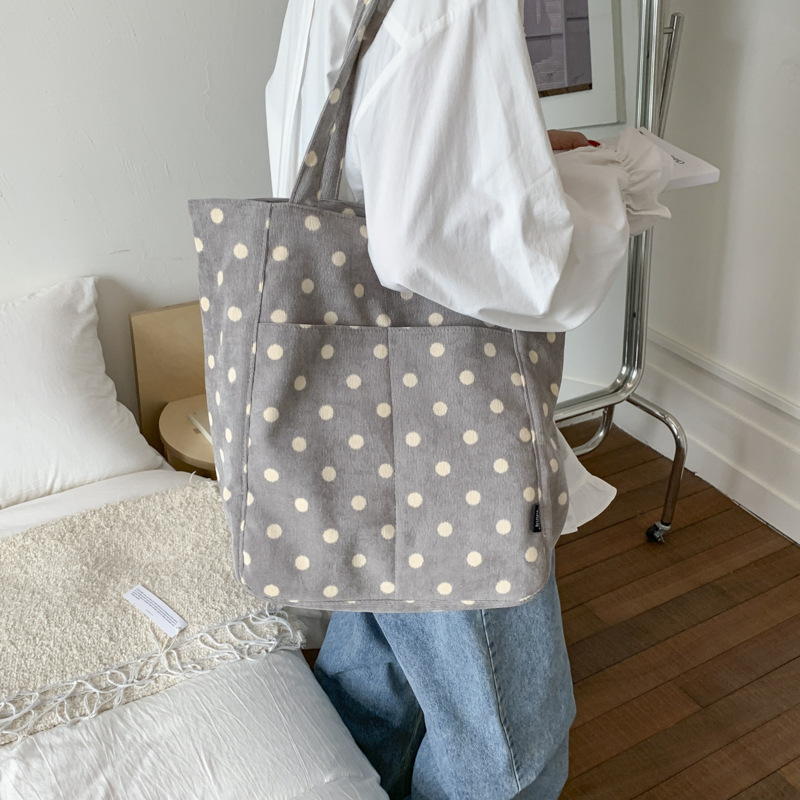 Korean casual tote bag 2025 new model large capacity bucket bag for work and commuting single-shoulder bag, high-end underarm bag Specification drawing