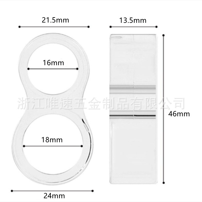 Hot-selling double-ring PVC transparent door stop anti-collision device, door handle buffer, anti-collision pad, windproof door collision resistance device Item Picture