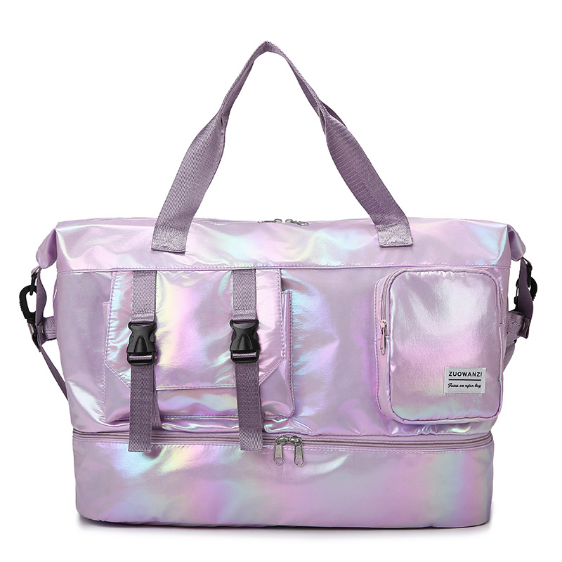Cross-border hand-held travel bag, large-capacity dry-wet separated fashionable fitness bag, independent shoe compartment, yoga storage luggage bag Item Picture
