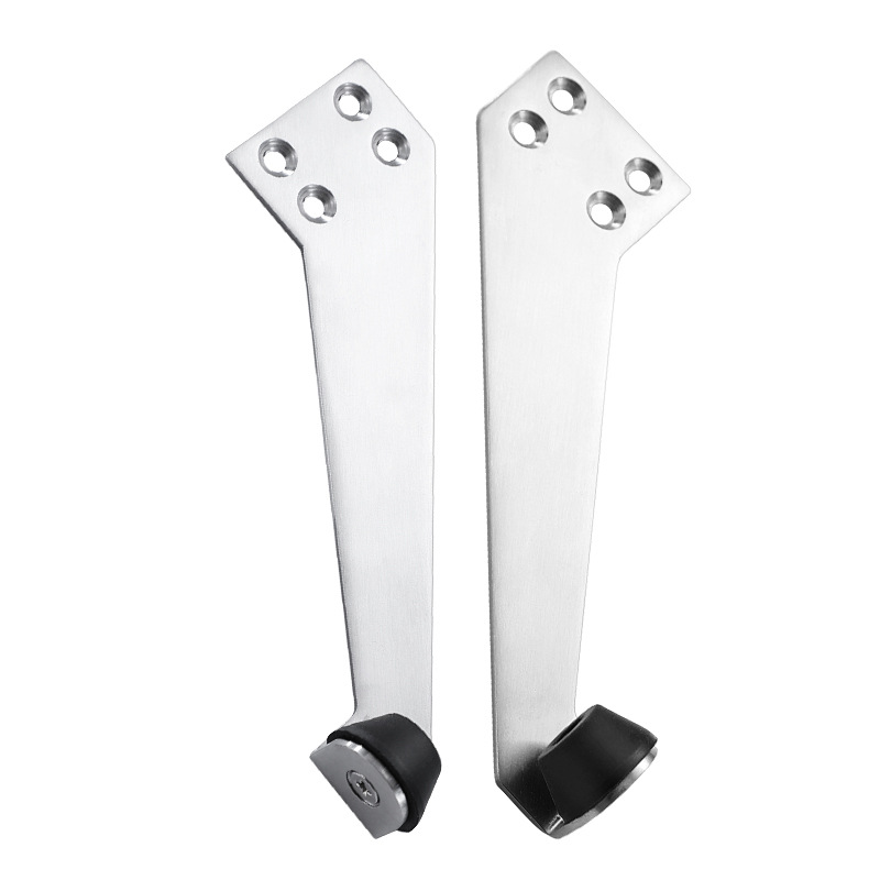 304/201 stainless steel top door stop, door resistance, anti-collision buffer rubber door stop and limiter for bathroom and hotel doors Item Picture