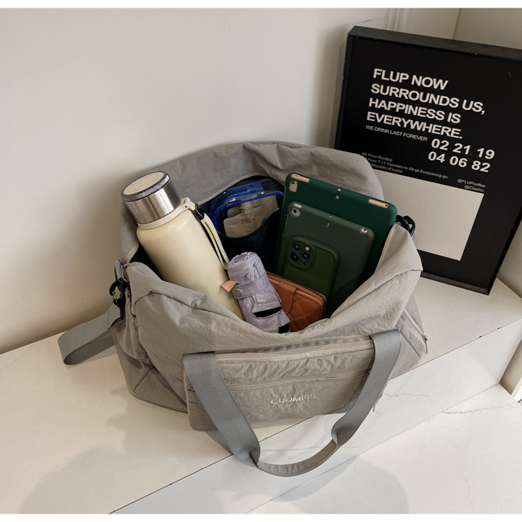 Foldable and expandable lightweight travel bag, women's short business trip luggage bag, men's large-capacity maternity bag, hand-held fitness bag details Picture