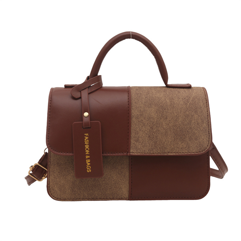 Winter patchwork 2024 Stylish crossbody bag, small square bag, commuting single-shoulder bag, fashionable and stylish this year's handbag Item Picture