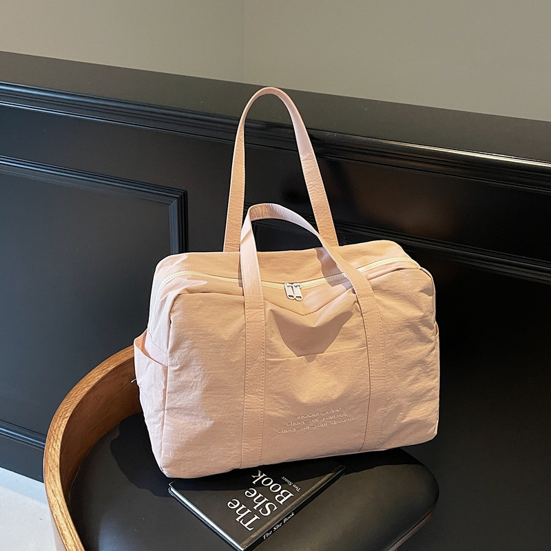 Cross-border 2025 New hand-held fabric bag, lightweight and large-capacity casual travel single-shoulder bag, commuting tote women's bag for work full figure