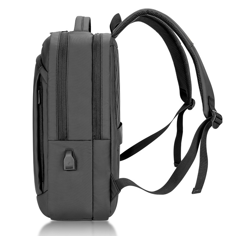 New cross-border simple and lightweight computer business bag, commuting, business trip and travel backpack, men's backpack, student schoolbag details Picture