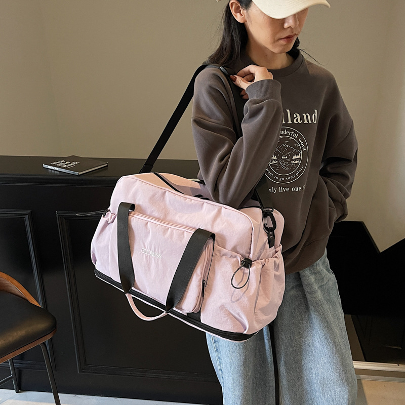 Expandable lightweight short-distance luggage bag, large-capacity travel storage bag, multi-functional casual yoga and fitness bag details Picture