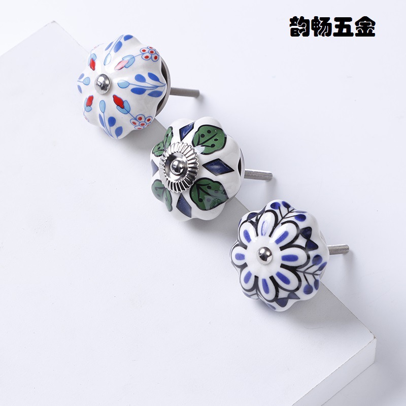 Yunchang ceramic handles, cabinet pulls, decorative pumpkin handles, home decoration and renovation, simple furniture, interior decoration Specification drawing