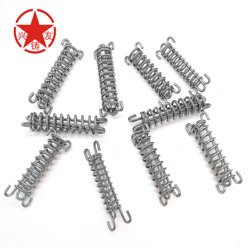 Pet dog leash explosion-proof tension spring, 304 stainless steel buffer shock-absorbing dog chain spring, canvas tent spring Specification drawing