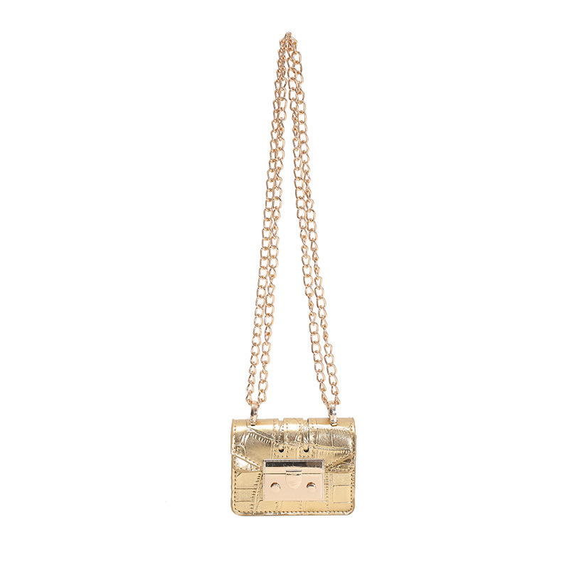 Stone-patterned lock buckle small women's 2022 new style simple and elegant chain small square bag fashionable and trendy single-shoulder crossbody bag Item Picture