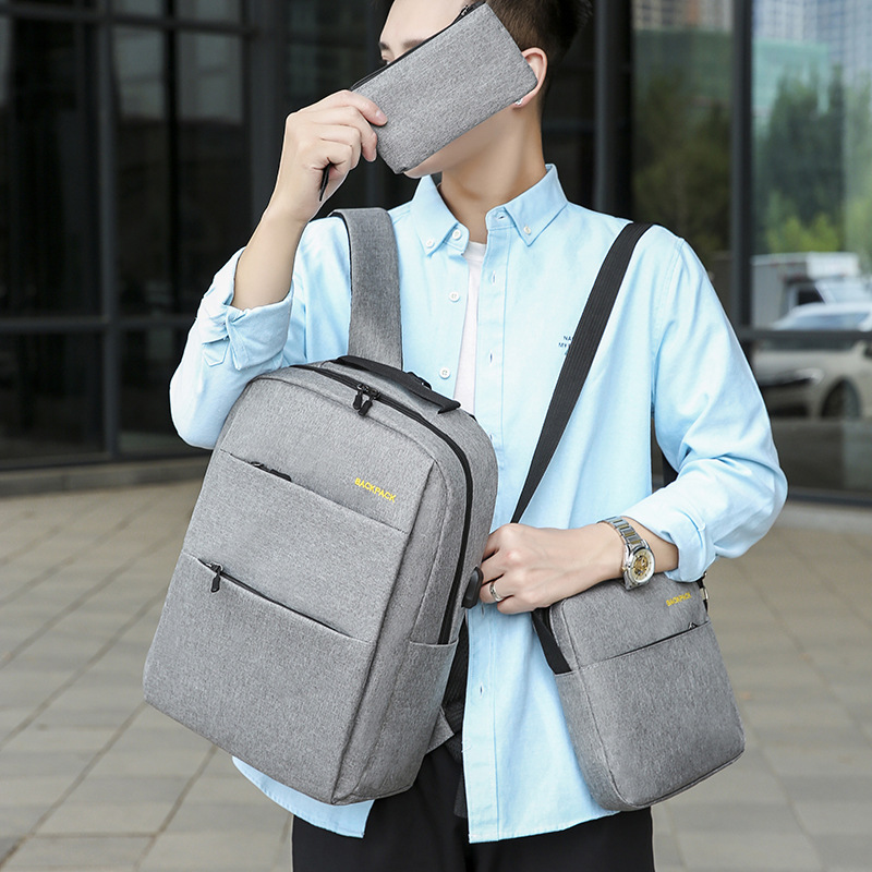 New simple, lightweight, business large-capacity backpack, laptop bag, college student schoolbag, classic and versatile backpack Specification drawing