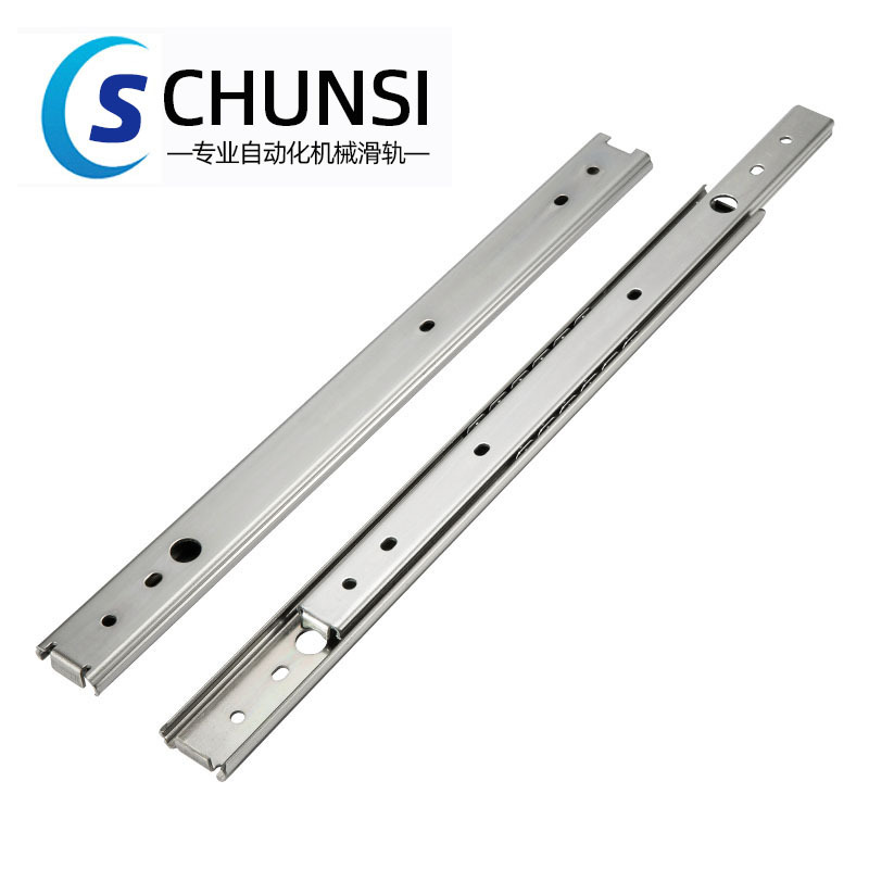 The manufacturer supplies SSRY27 two-section stainless steel linear slide rails and 27 wide two-section stainless steel slide rails IDA73 in stock Specification drawing
