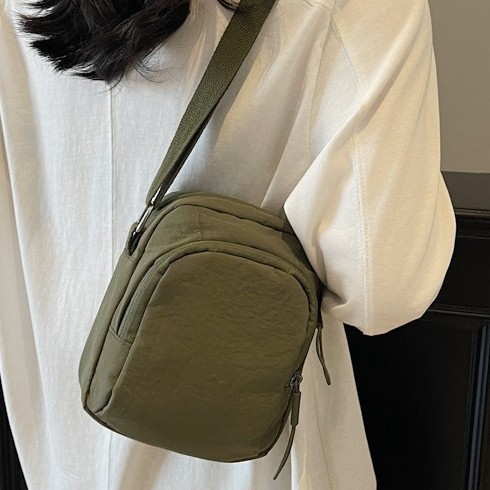 New casual retro canvas small bag, versatile and simple single-shoulder crossbody bag, Japanese Harajuku mobile phone case for female students Specification drawing