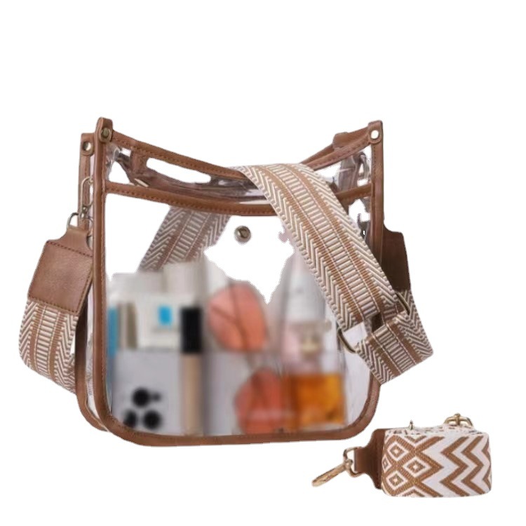 Amazon's best-selling leopard print shoulder strap women's bag, transparent crossbody bag, and women's single-shoulder bag are fashionable, versatile, and casual Item Picture