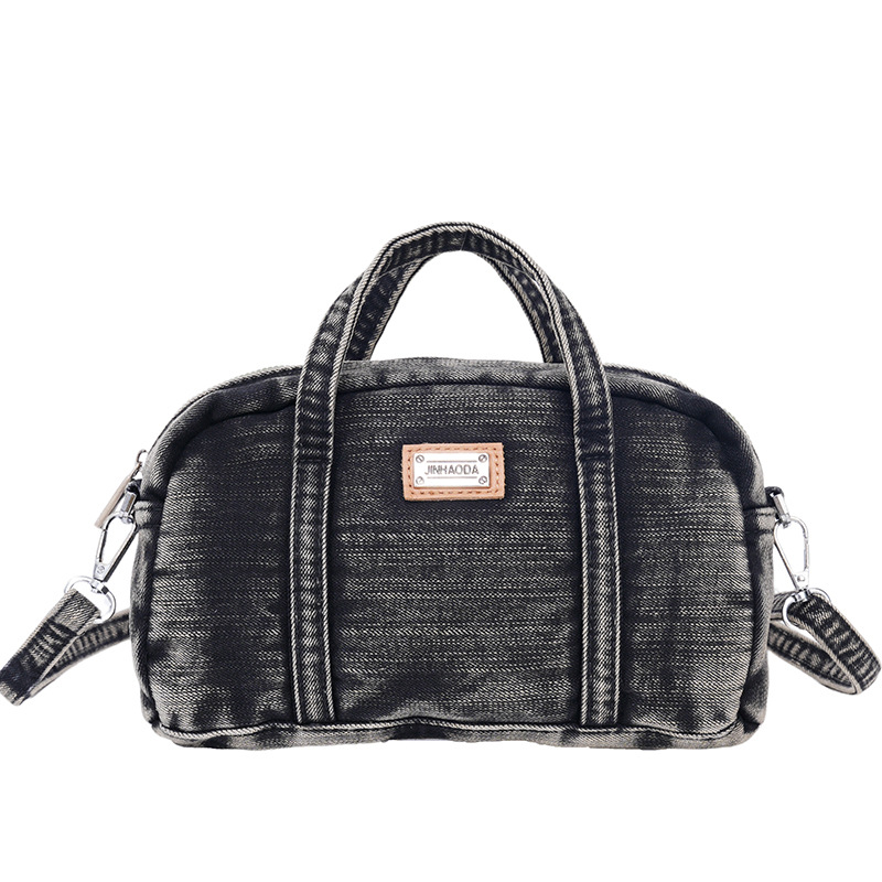 Artistic and retro denim underarm bag, fashionable and niche design, women's single-shoulder bag, Korean style, stylish and versatile pillow bag Item Picture