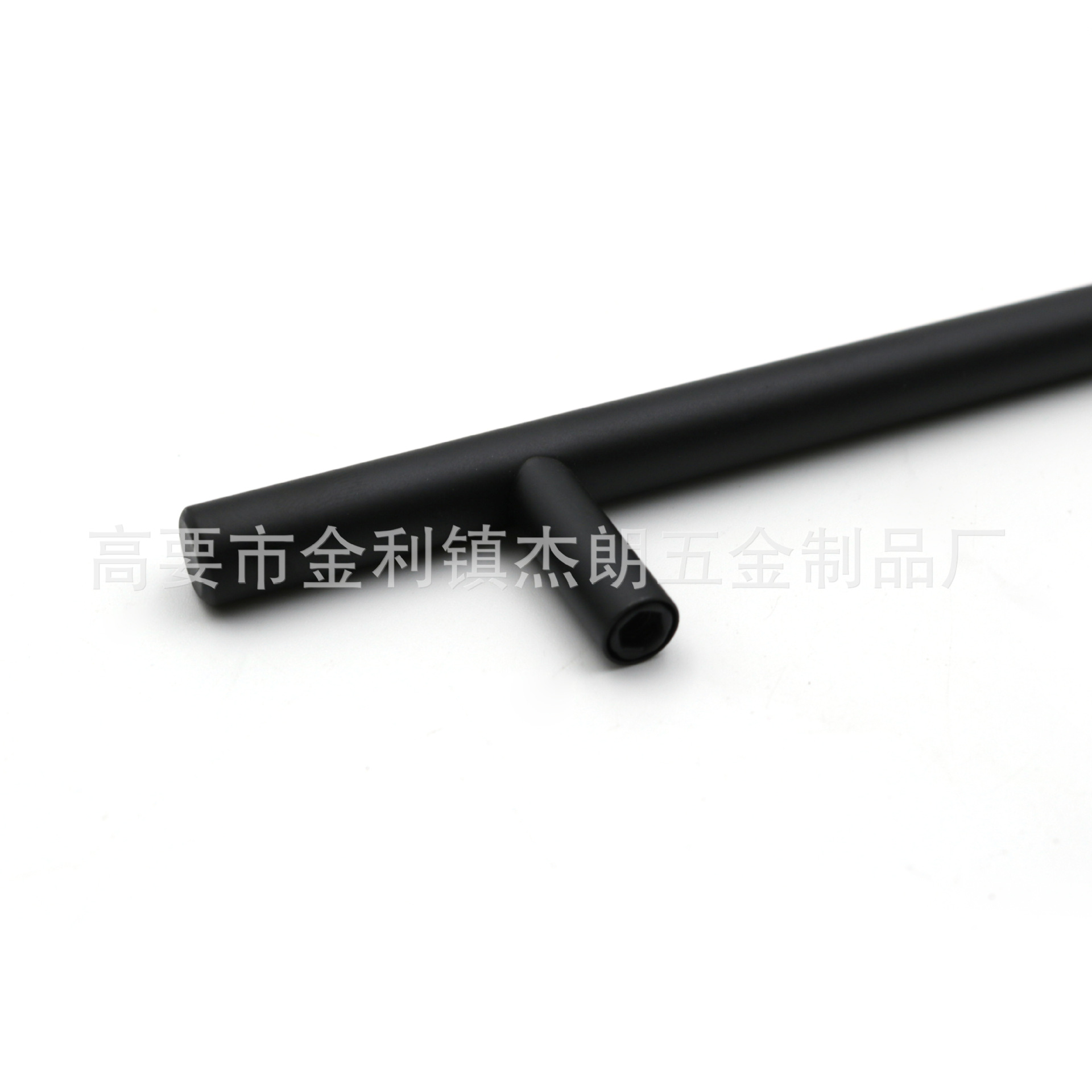 Black T-shaped handle, simple round handle, wardrobe and cabinet, stainless steel handle, hollow door handle, furniture handle Specification drawing
