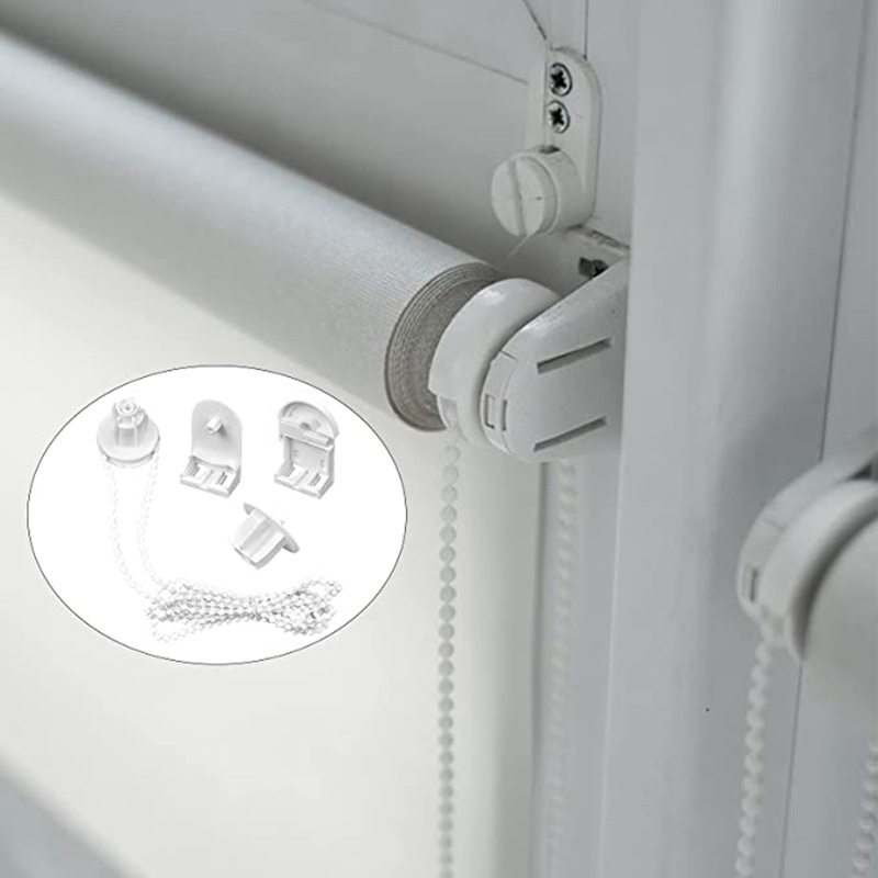 Cross-border retail 25MM roller blind head controller pull bead curtain head comes with 3-meter bead chain screw accessories Specification drawing