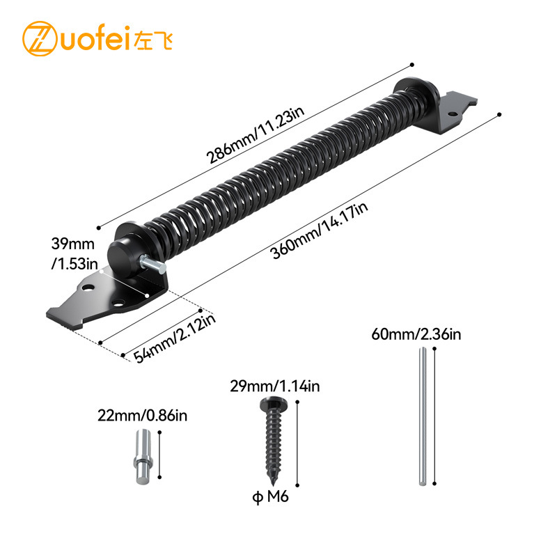 American-style spring hinge fence gate, hinge garden gate, fence gate hinge latch wholesale, suitable for outdoor use full figure