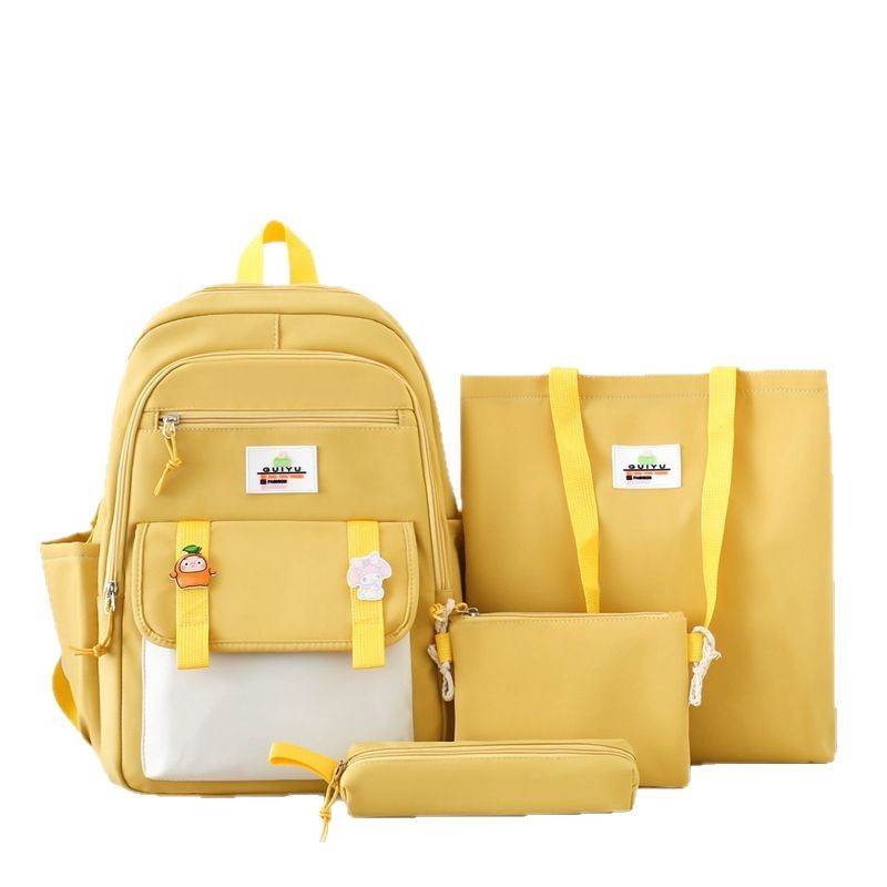 2025 New Style fashionable, simple and multi-functional student and children's schoolbag four-piece set, large-capacity cute backpack for girls Item Picture