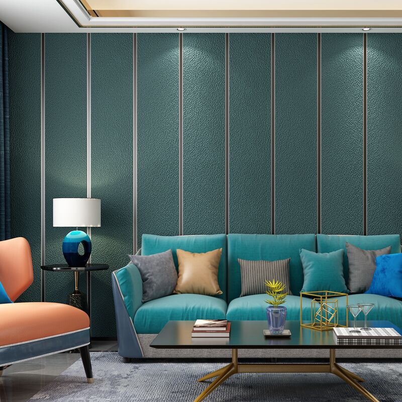 Simple 3d stereoscopic deerskin velvet wallpaper, plain non-woven fabric, marble stripes, living room TV background wallpaper Specification drawing