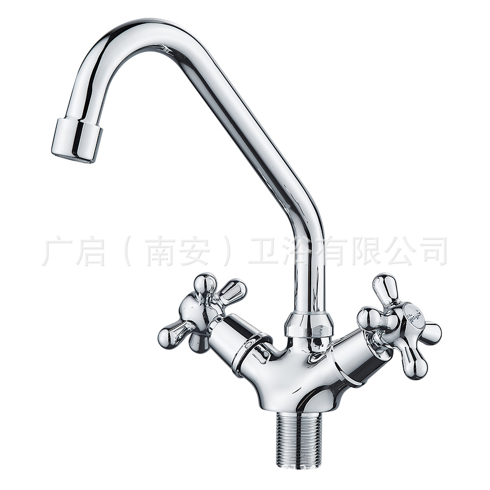 Cross-border Russian kitchen universal faucet, sink, dish basin, dual opening, cold and hot Settings, horn faucet, dual-purpose Item Picture