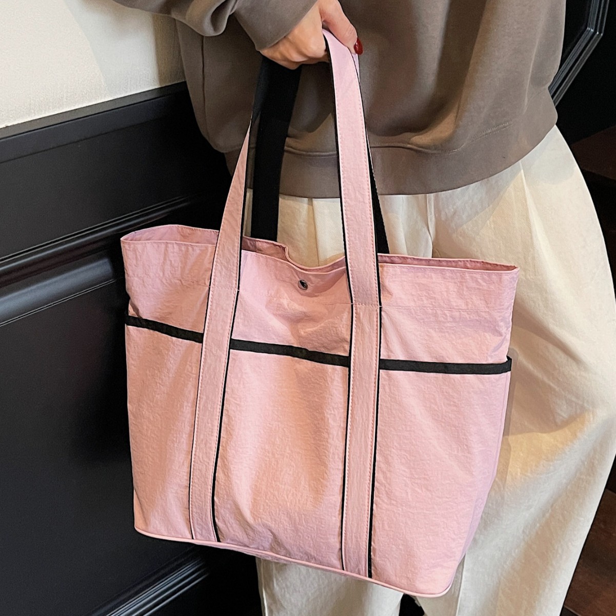 2025 New cross-border canvas bags, handbags, shoulder bags, tote bags, yoga and beach bags Specification drawing