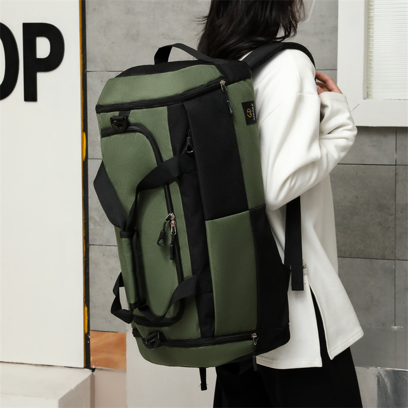 Large-capacity dry-wet separation sports backpack, men's durable fitness travel bag, women's luggage bag, boarding and maternity bag details Picture