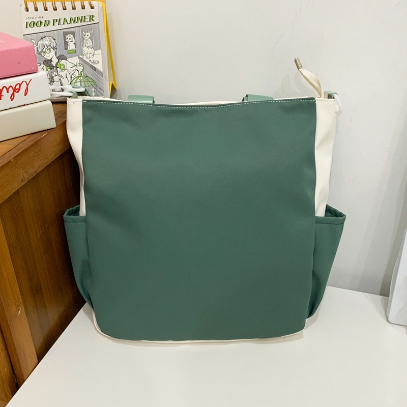 Korean style soft girl versatile bag for girls 2024 New large-capacity student tutorial backpack, fresh and clean crossbody single-shoulder bag Specification drawing