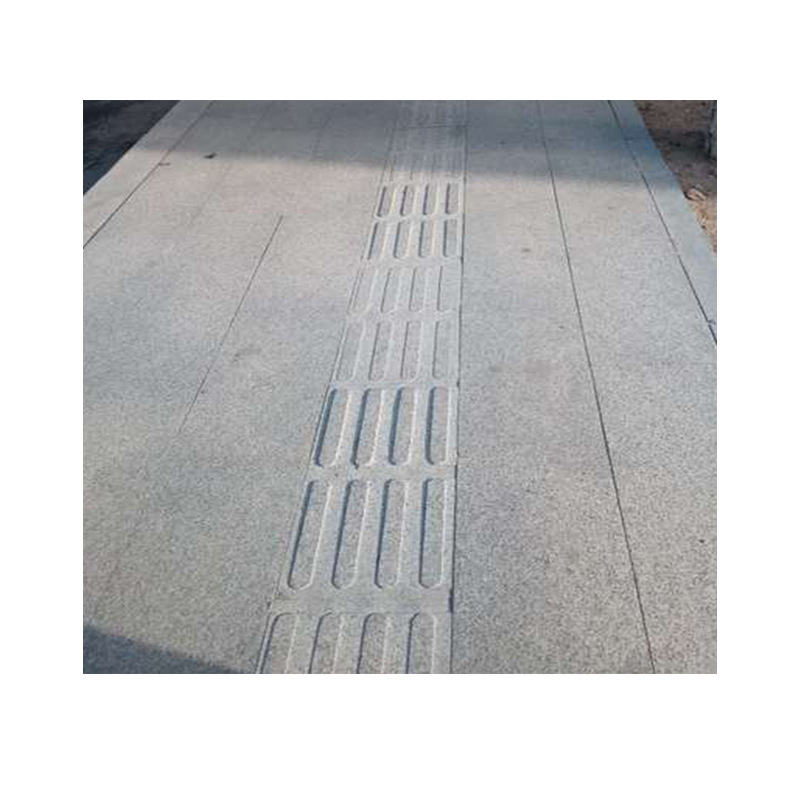 Sesame grey blind path slabs, municipal engineering sidewalk anti-slip stones, dark grey guide granite blind path slabs Item Picture