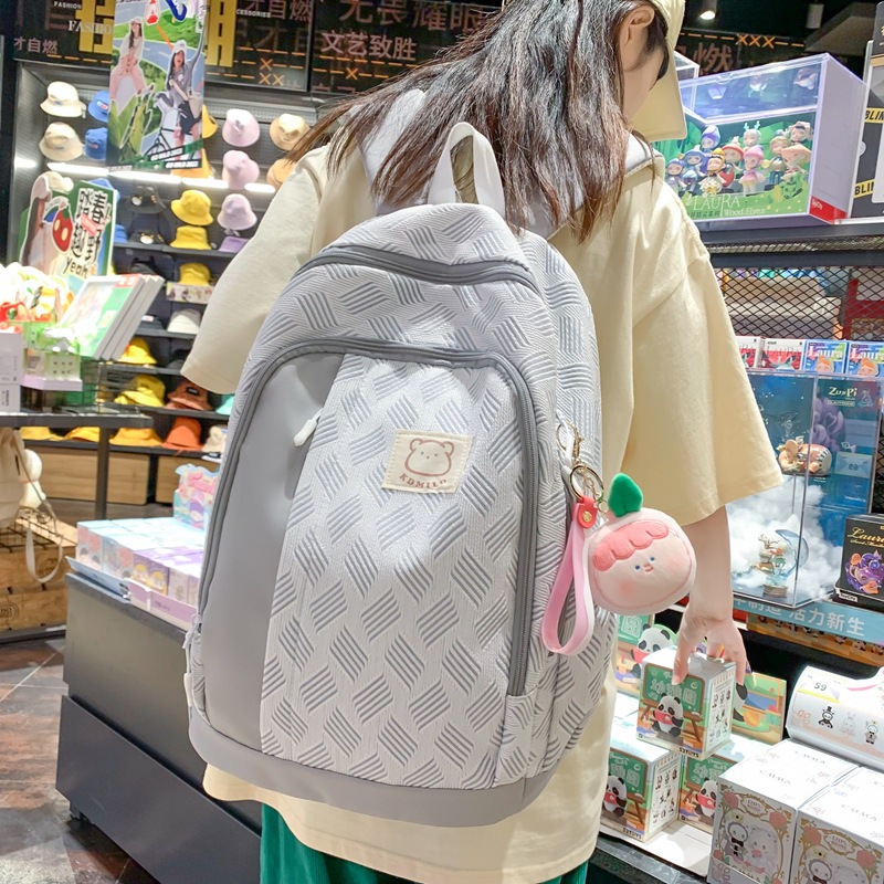 Japanese-style schoolbag for girls, Korean-style casual backpack for junior high school and senior high school students, large-capacity backpack for girls full figure