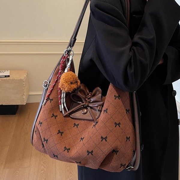 New autumn and winter style, cute and fresh bow single-shoulder bag, multi-purpose and versatile casual backpack, fashionable backpack full figure
