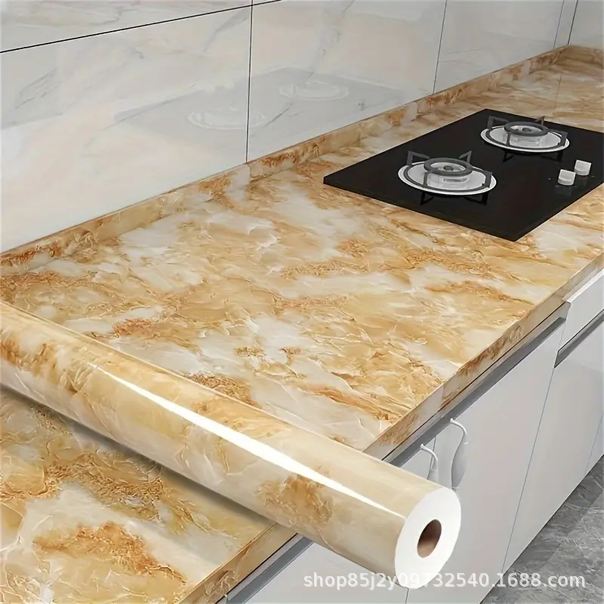 Recommended marble sticker waterproof and oil-proof self-adhesive renovation wallpaper, pvc wall high-temperature resistant kitchen background wallpaper Application Scenario
