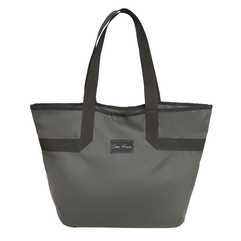 2025 New small-sized fitness bag for men and women, large-capacity simple leather film storage bag, outdoor sports and leisure handbag Item Picture
