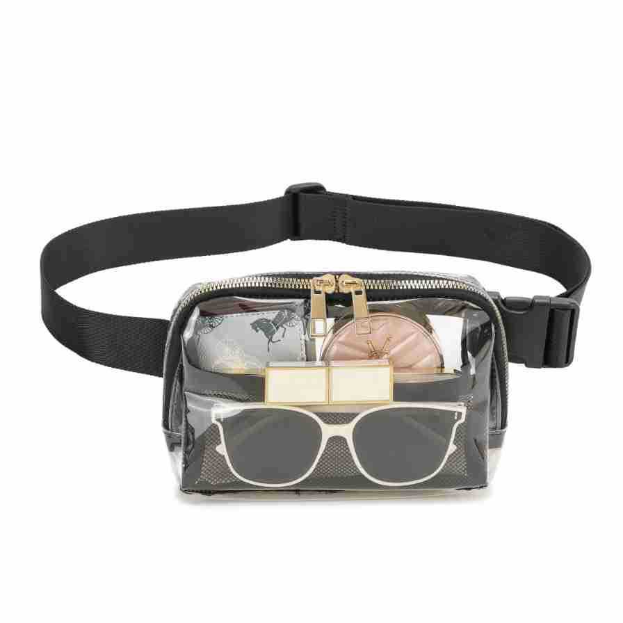 pvc transparent waist bags are selling well on Amazon. The security check for stadiums and concerts has been approved. Transparent chest bags are outsourced details Picture
